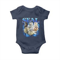Baby Seals Baby Onesie Retro Sea Dog Bootleg Vintage Graphic 90s