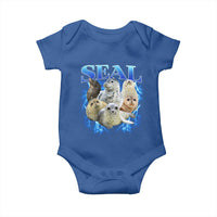 Baby Seals Baby Onesie Retro Sea Dog Bootleg Vintage Graphic 90s