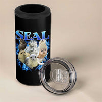Baby Seals 4 in 1 Can Cooler Tumbler Retro Sea Dog Bootleg Vintage Graphic 90s