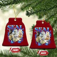 Baby Seals Ceramic Ornament Retro Sea Dog Bootleg Vintage Graphic 90s