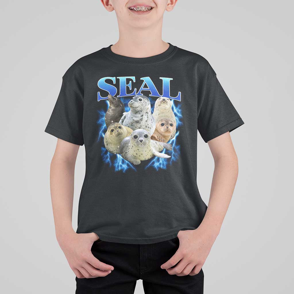 Baby Seals T Shirt For Kid Retro Sea Dog Bootleg Vintage Graphic 90s