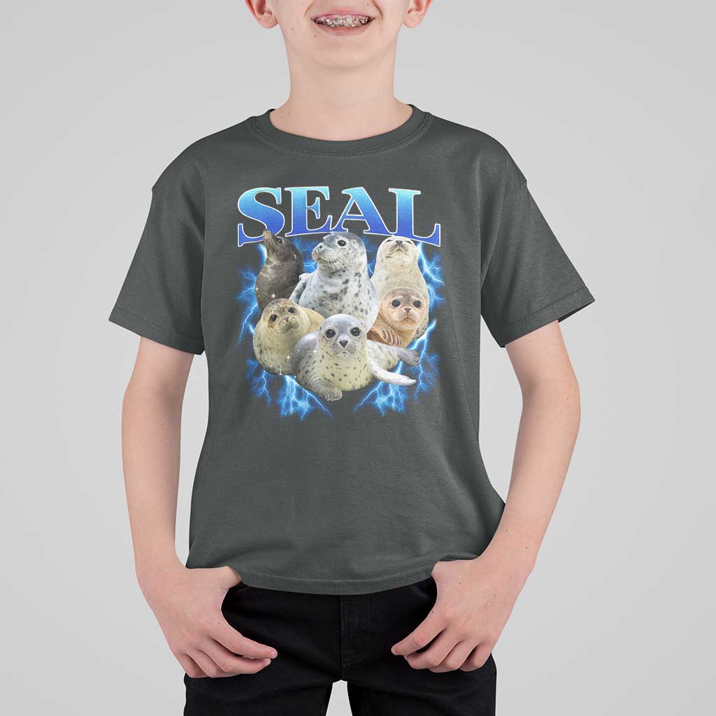 Baby Seals T Shirt For Kid Retro Sea Dog Bootleg Vintage Graphic 90s