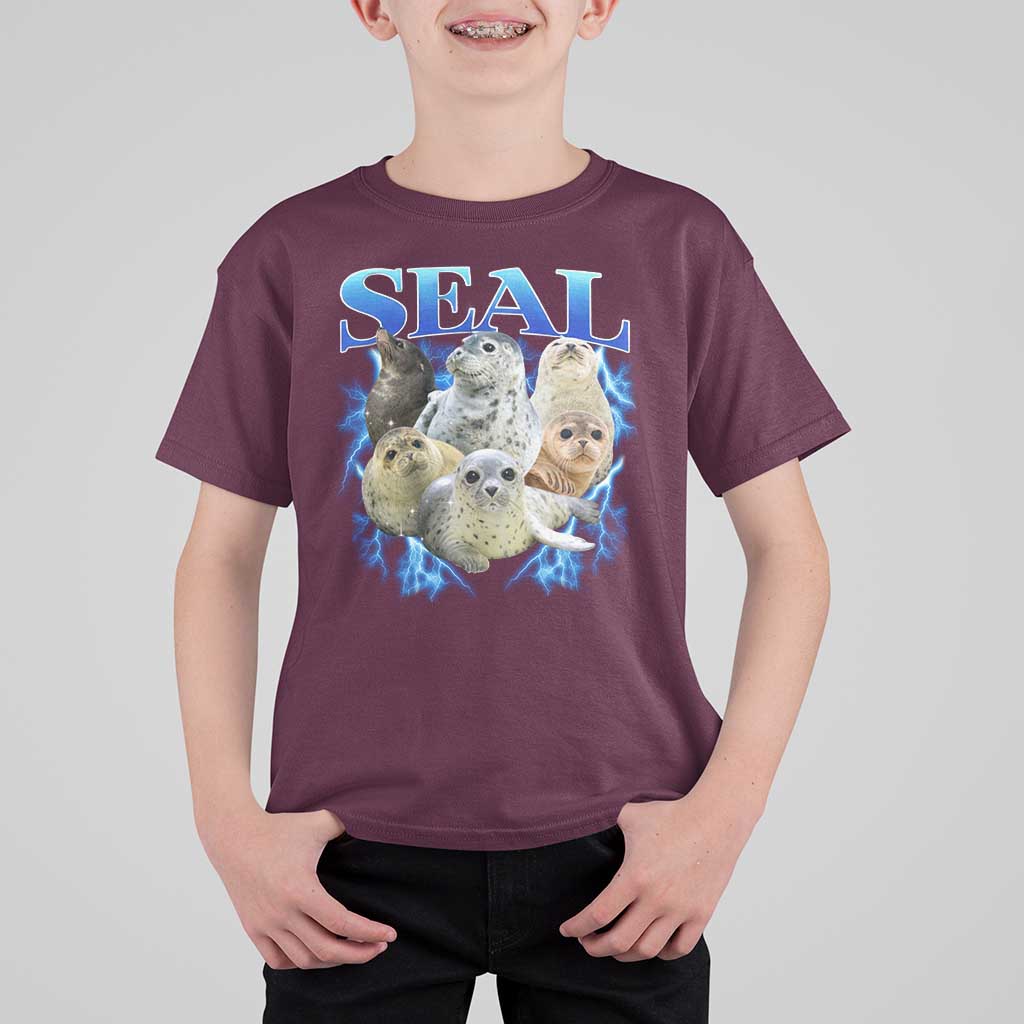 Baby Seals T Shirt For Kid Retro Sea Dog Bootleg Vintage Graphic 90s