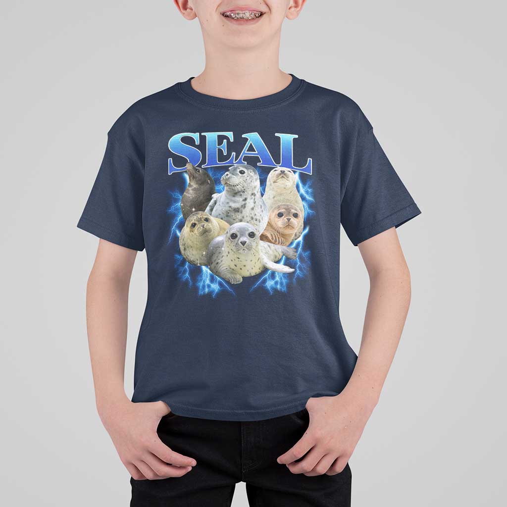 Baby Seals T Shirt For Kid Retro Sea Dog Bootleg Vintage Graphic 90s