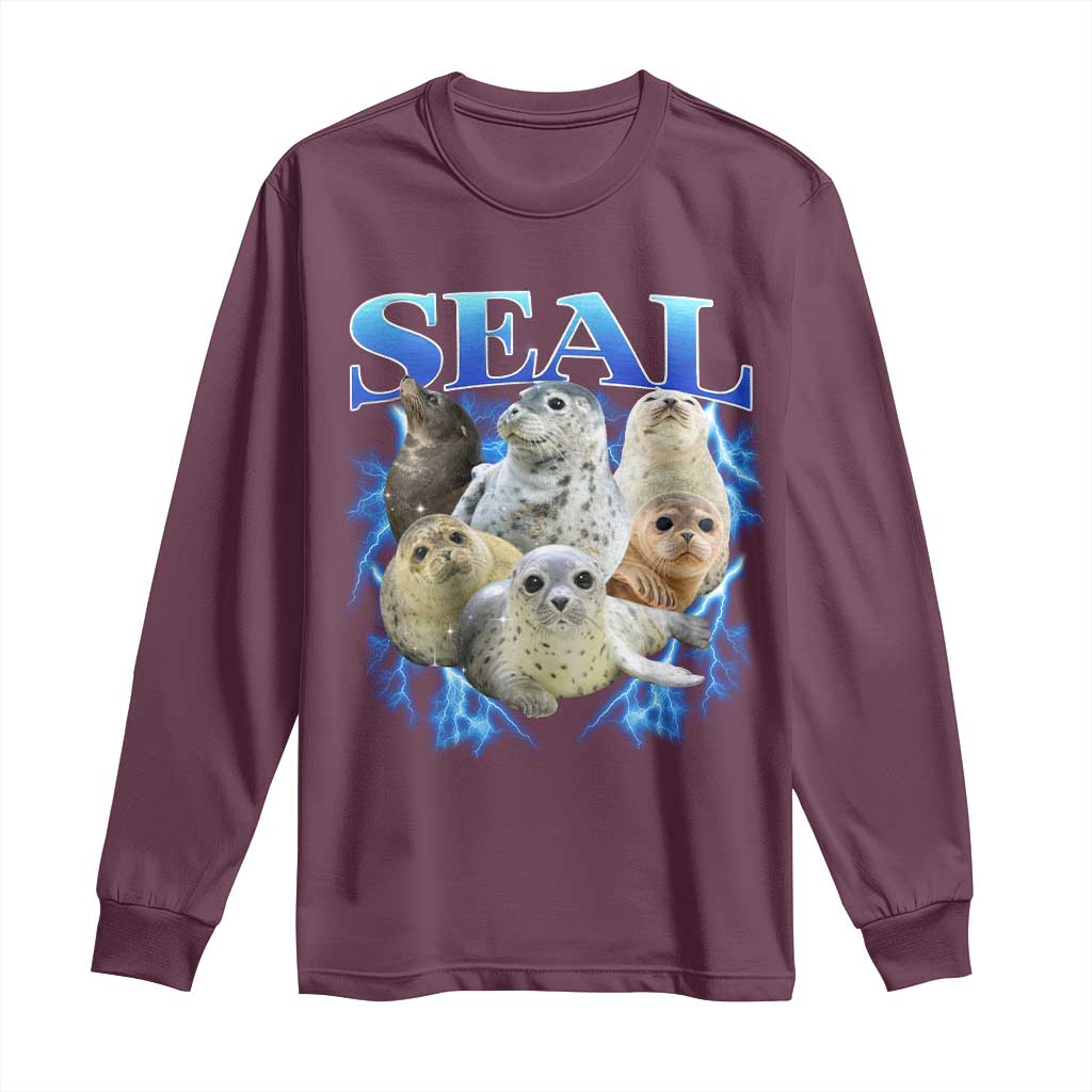 Baby Seals Long Sleeve Shirt Retro Sea Dog Bootleg Vintage Graphic 90s