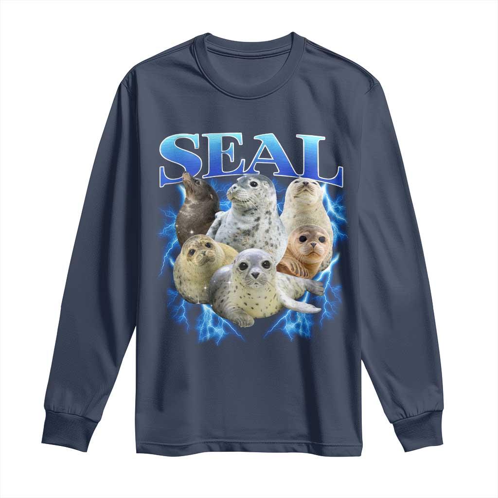 Baby Seals Long Sleeve Shirt Retro Sea Dog Bootleg Vintage Graphic 90s