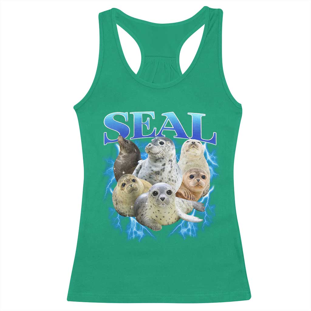 Baby Seals Racerback Tank Top Retro Sea Dog Bootleg Vintage Graphic 90s
