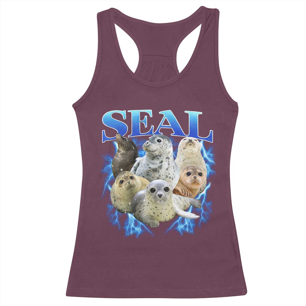 Baby Seals Racerback Tank Top Retro Sea Dog Bootleg Vintage Graphic 90s