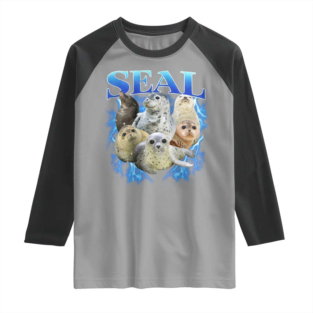 Baby Seals Raglan Shirt Retro Sea Dog Bootleg Vintage Graphic 90s