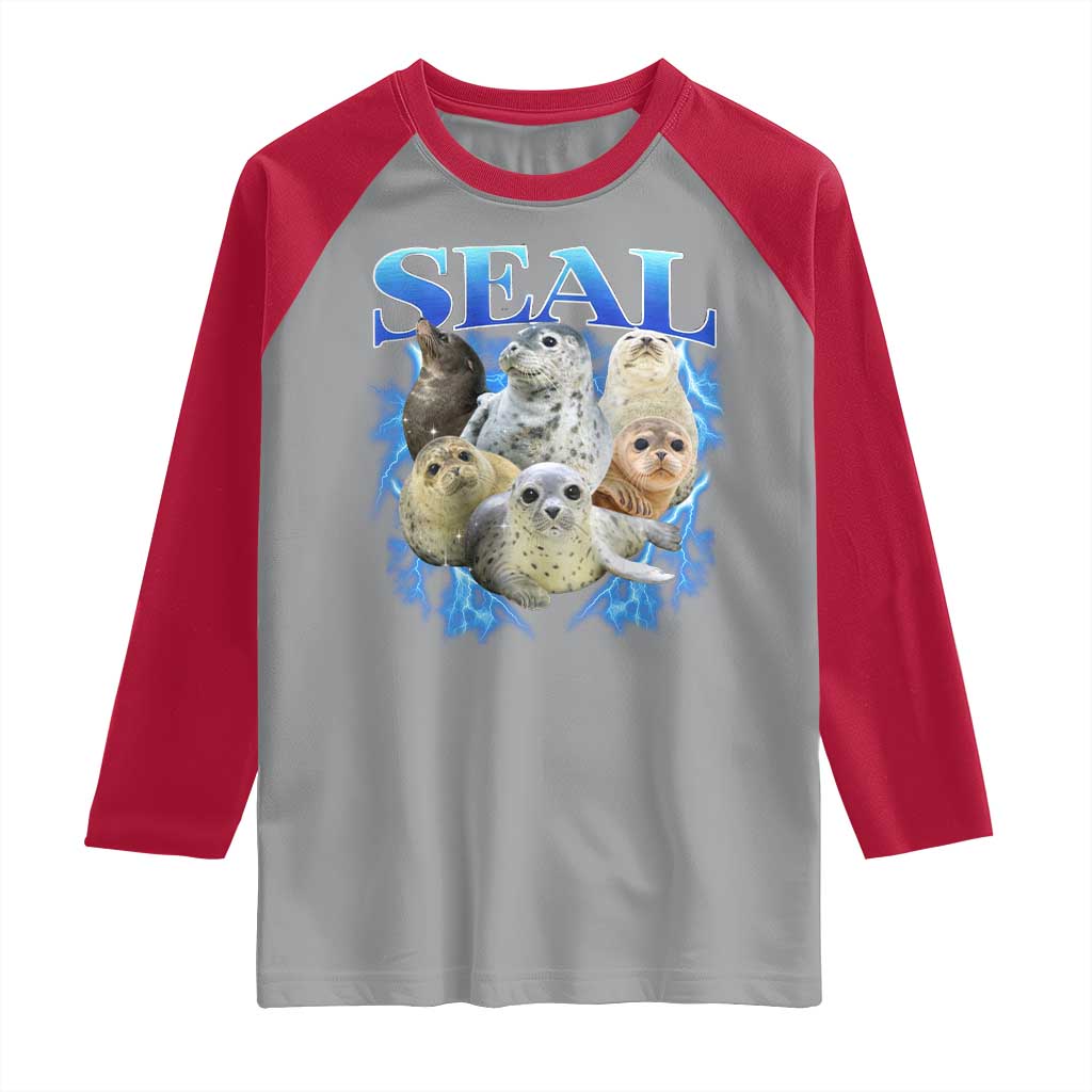 Baby Seals Raglan Shirt Retro Sea Dog Bootleg Vintage Graphic 90s