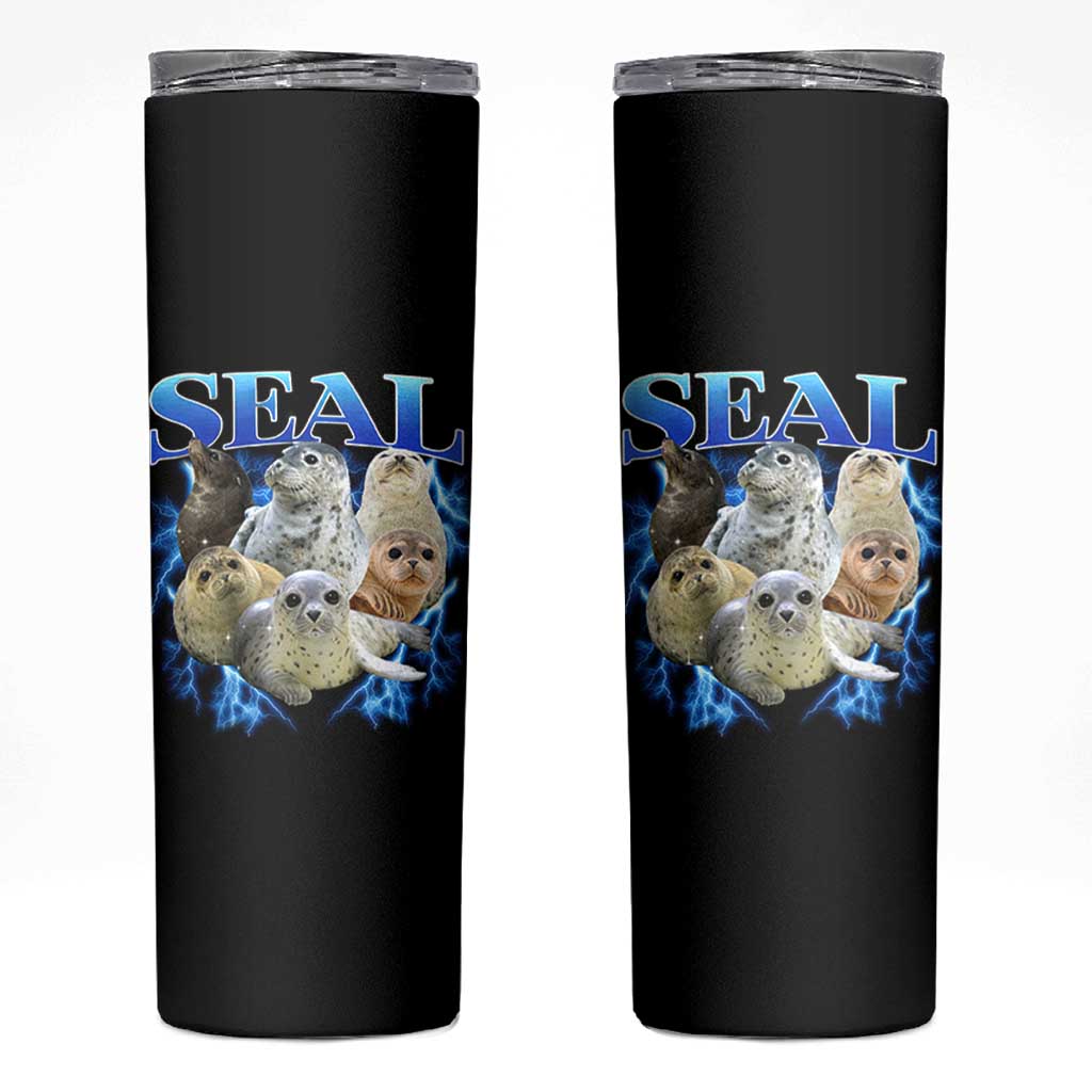 Baby Seals Skinny Tumbler Retro Sea Dog Bootleg Vintage Graphic 90s