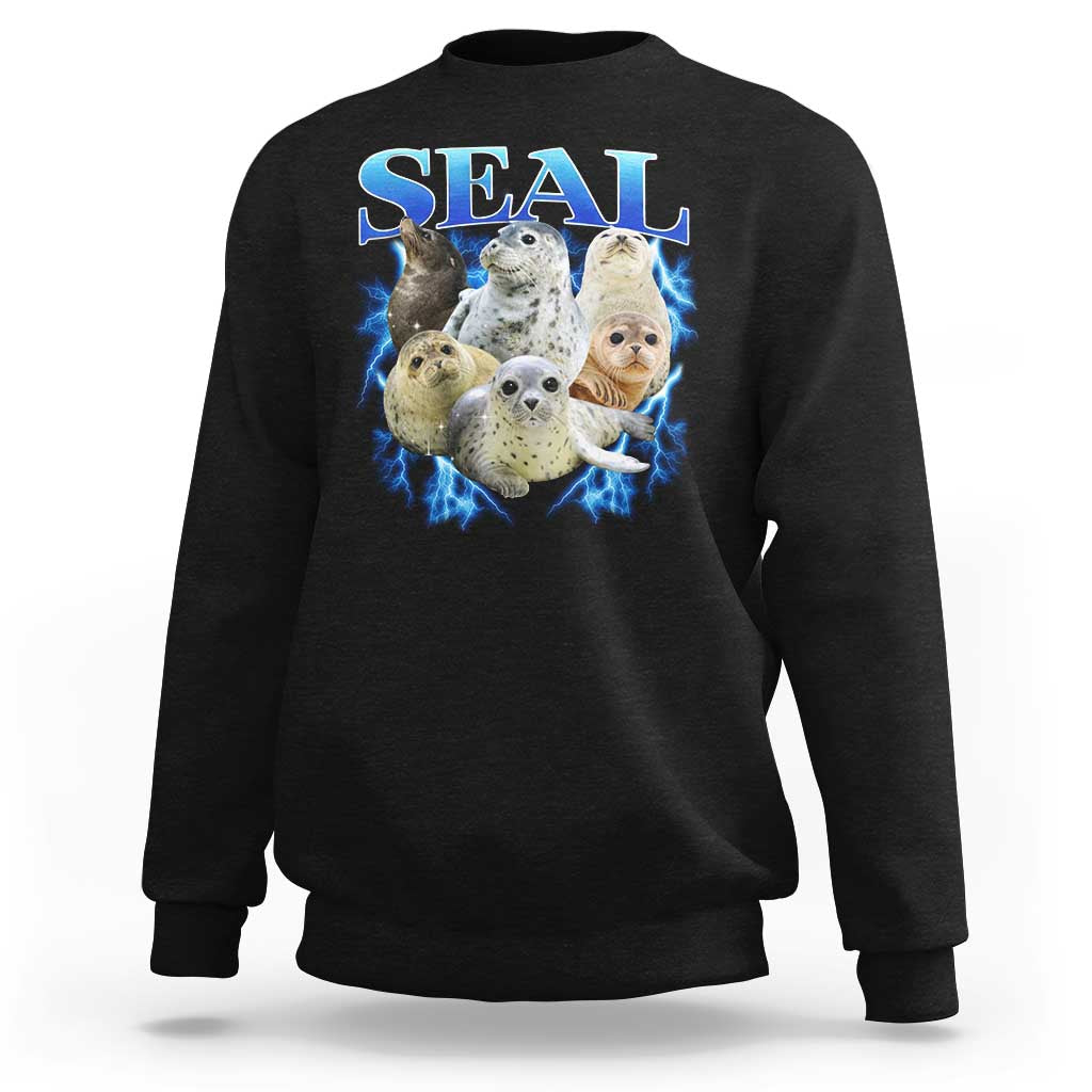 Baby Seals Sweatshirt Retro Sea Dog Bootleg Vintage Graphic 90s