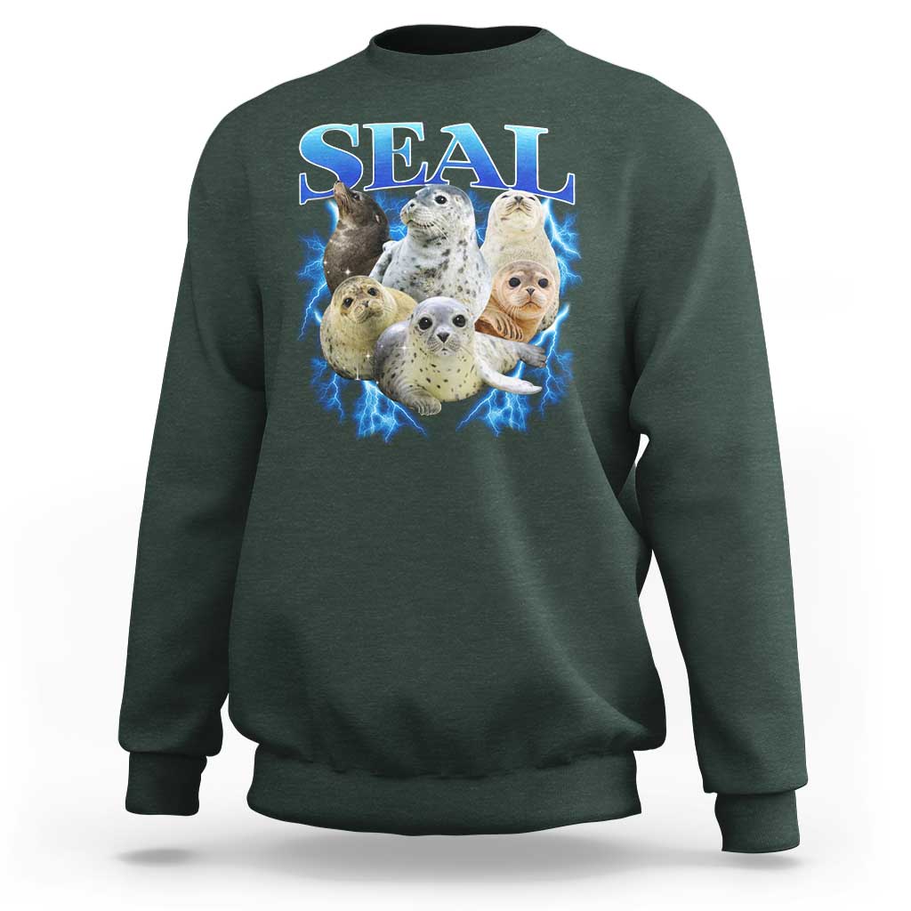 Baby Seals Sweatshirt Retro Sea Dog Bootleg Vintage Graphic 90s