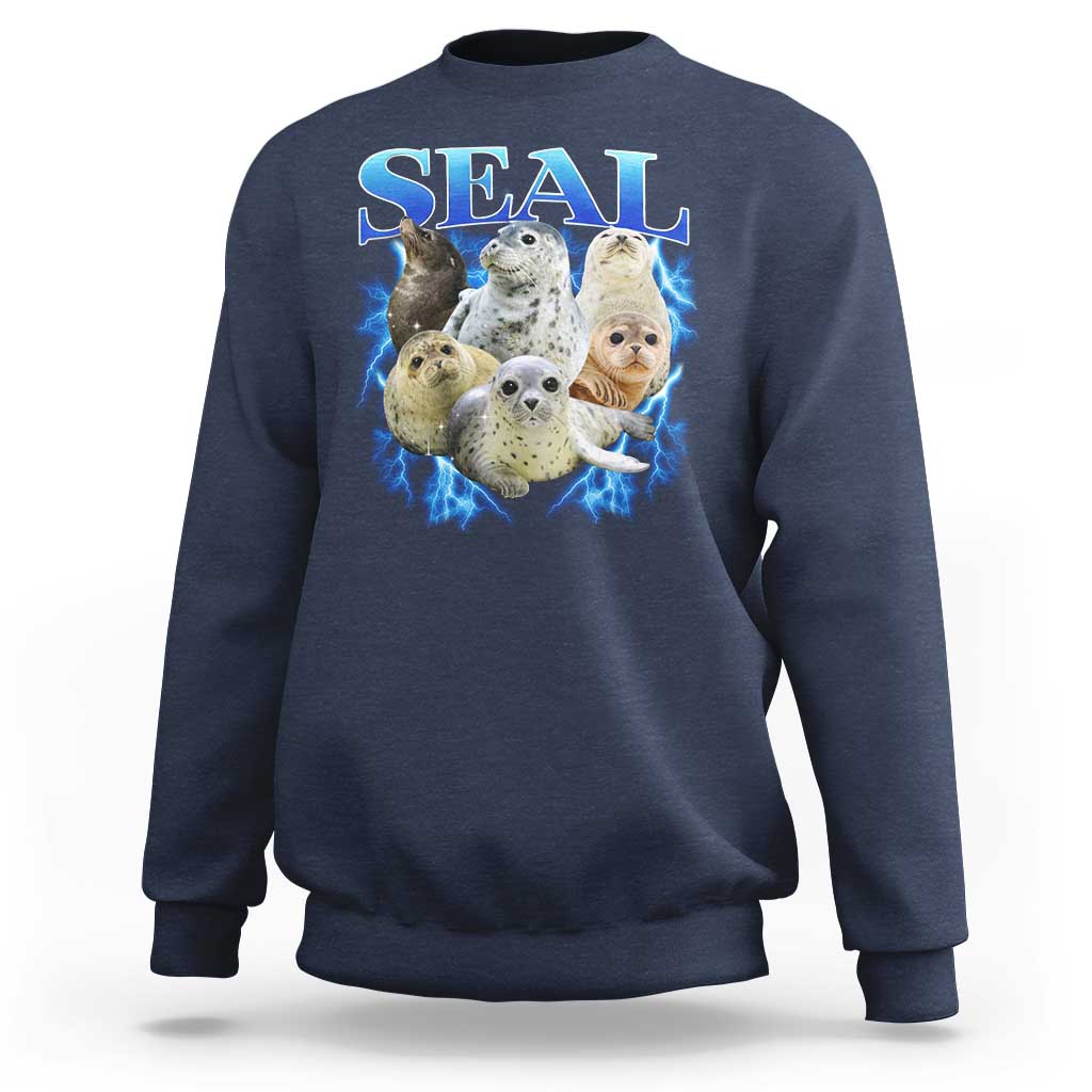 Baby Seals Sweatshirt Retro Sea Dog Bootleg Vintage Graphic 90s