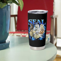 Baby Seals Tumbler Cup Retro Sea Dog Bootleg Vintage Graphic 90s