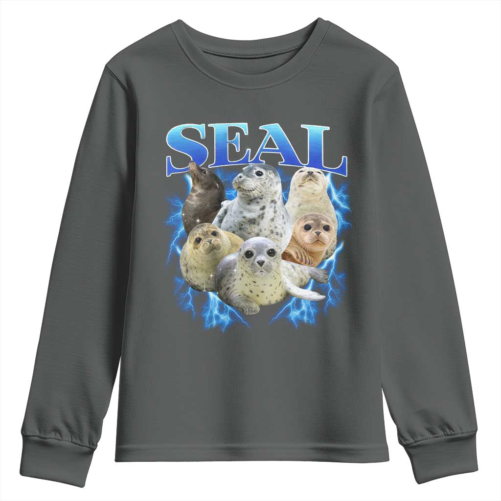 Baby Seals Youth Sweatshirt Retro Sea Dog Bootleg Vintage Graphic 90s