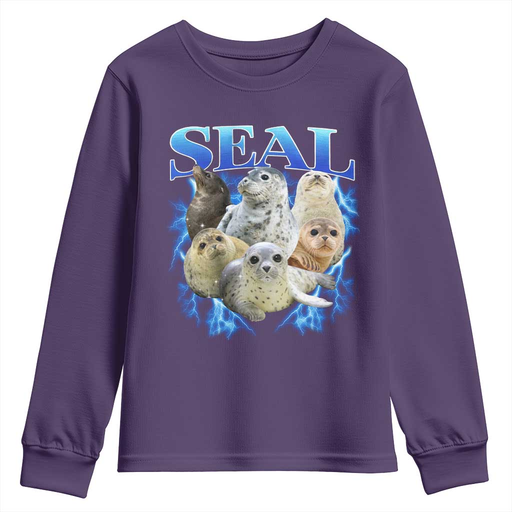 Baby Seals Youth Sweatshirt Retro Sea Dog Bootleg Vintage Graphic 90s