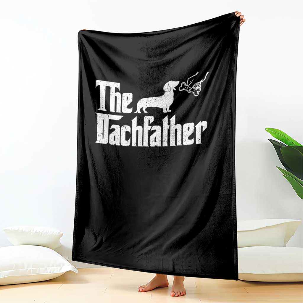 Funny Wiener Dog Dad Throw Blanket The Dachshund Fathers Day Gifts For Dog Lovers