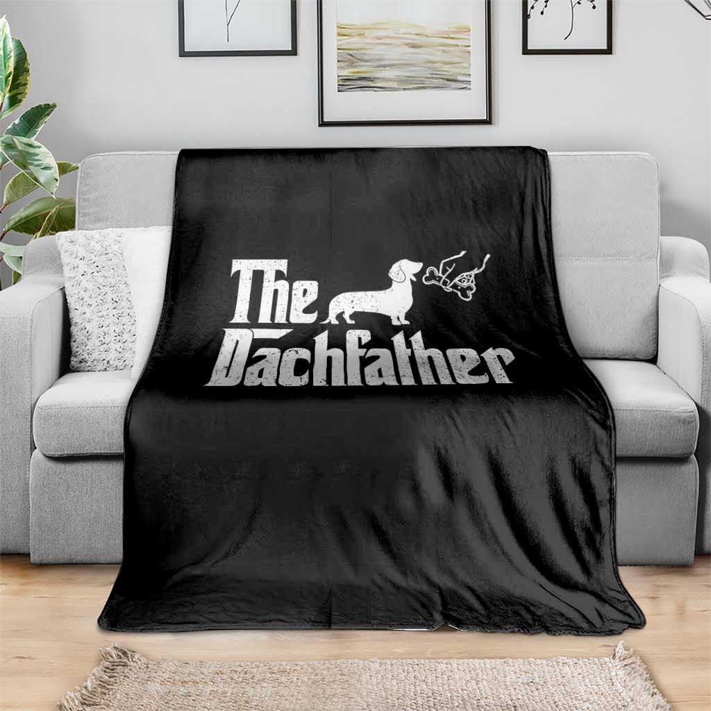 Funny Wiener Dog Dad Throw Blanket The Dachshund Fathers Day Gifts For Dog Lovers