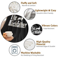 Funny Wiener Dog Dad Throw Blanket The Dachshund Fathers Day Gifts For Dog Lovers