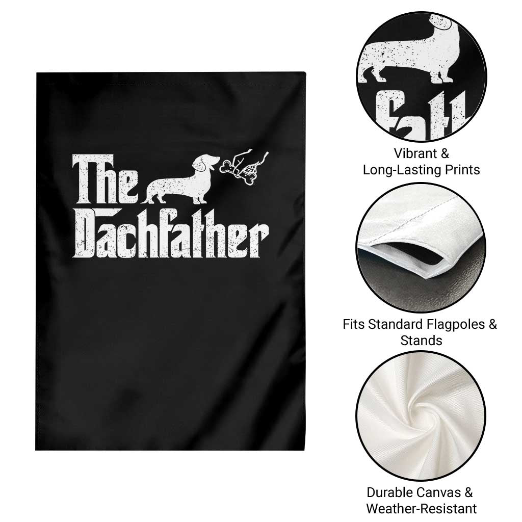 Funny Wiener Dog Dad Garden Flag The Dachshund Fathers Day Gifts For Dog Lovers
