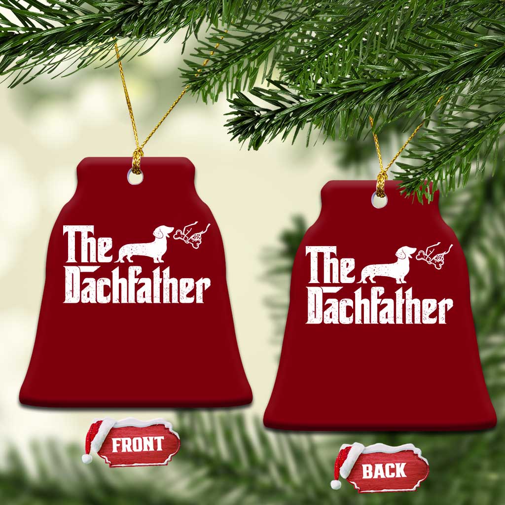 Funny Wiener Dog Dad Ceramic Ornament The Dachshund Fathers Day Gifts For Dog Lovers