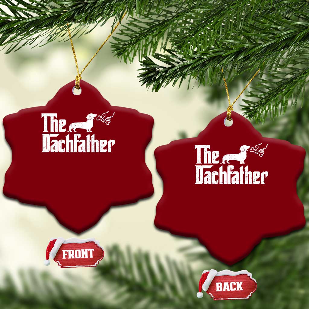 Funny Wiener Dog Dad Ceramic Ornament The Dachshund Fathers Day Gifts For Dog Lovers