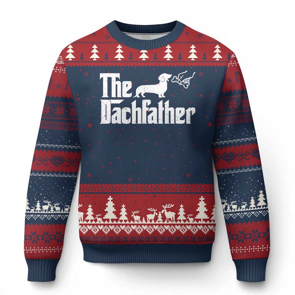 Funny Wiener Dog Dad Ugly Christmas Sweater The Dachshund Fathers Day Gifts For Dog Lovers