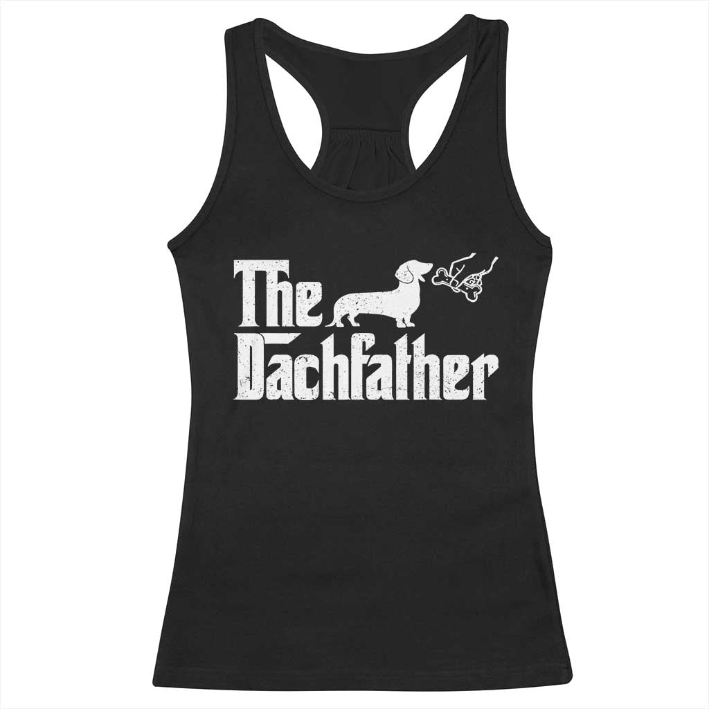 Funny Wiener Dog Dad Racerback Tank Top The Dachshund Fathers Day Gifts For Dog Lovers