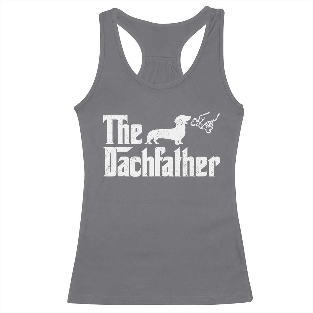 Funny Wiener Dog Dad Racerback Tank Top The Dachshund Fathers Day Gifts For Dog Lovers