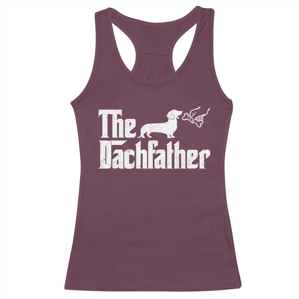 Funny Wiener Dog Dad Racerback Tank Top The Dachshund Fathers Day Gifts For Dog Lovers