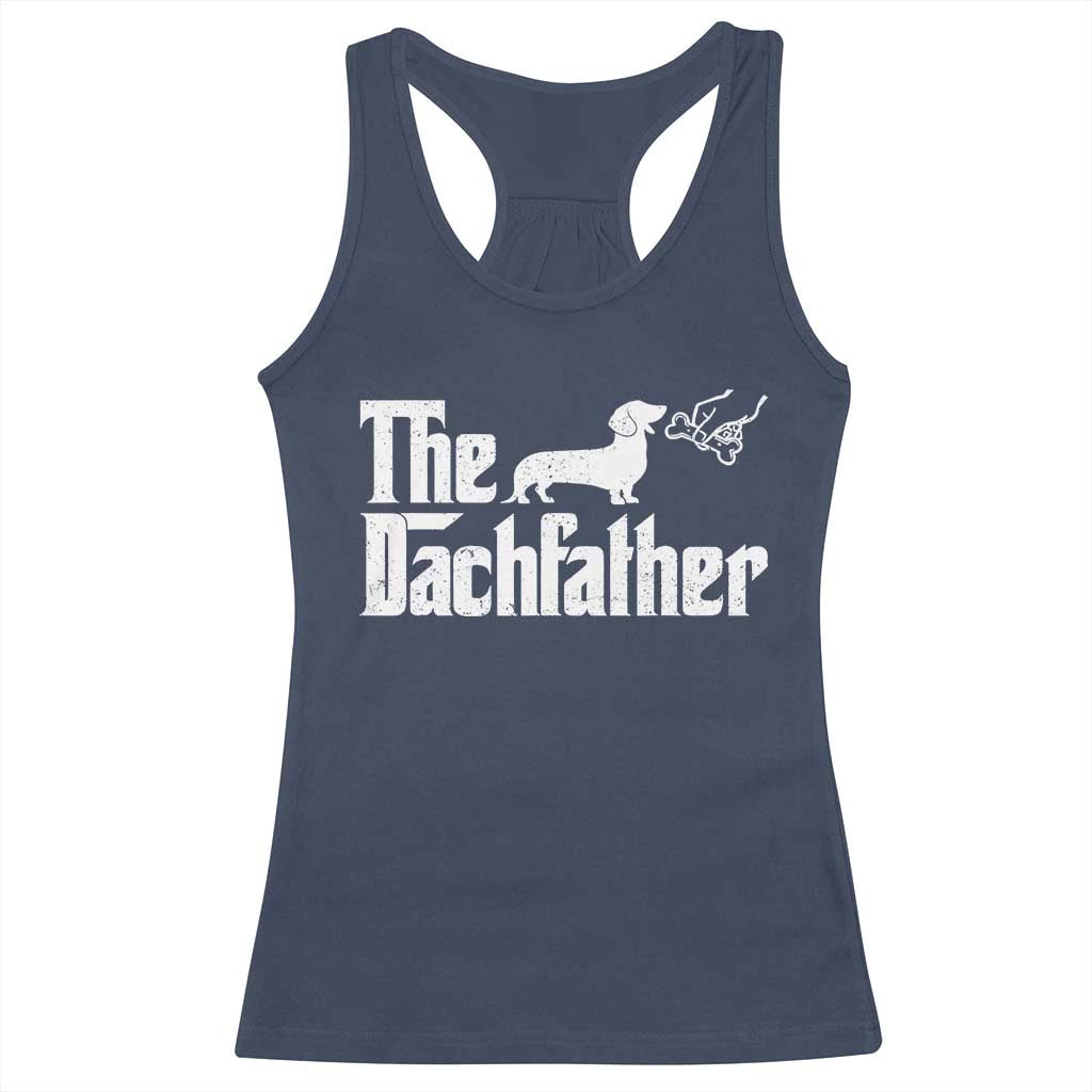 Funny Wiener Dog Dad Racerback Tank Top The Dachshund Fathers Day Gifts For Dog Lovers