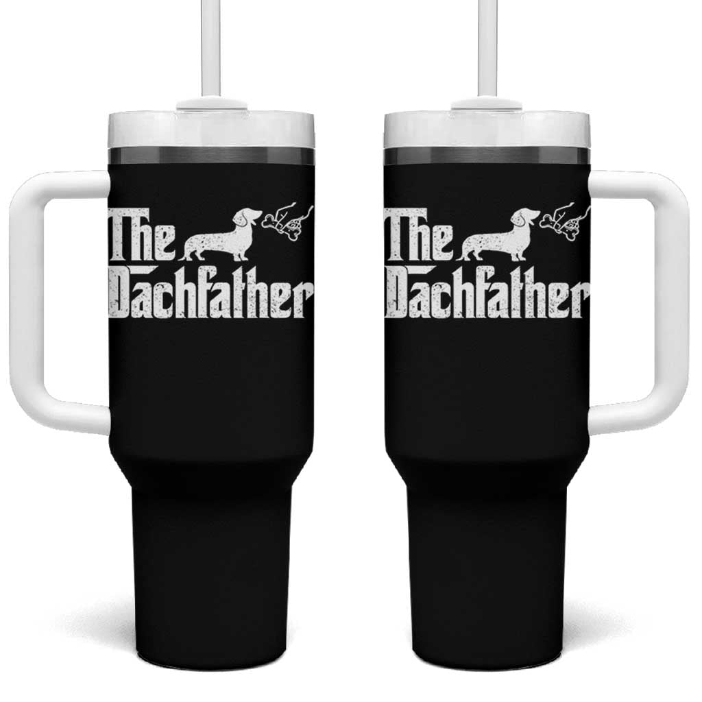 Funny Wiener Dog Dad Tumbler With Handle The Dachshund Fathers Day Gifts For Dog Lovers