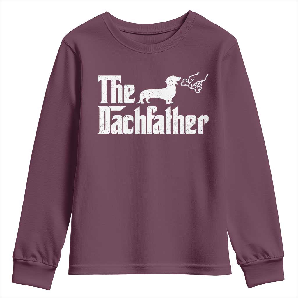 Funny Wiener Dog Dad Youth Sweatshirt The Dachshund Fathers Day Gifts For Dog Lovers