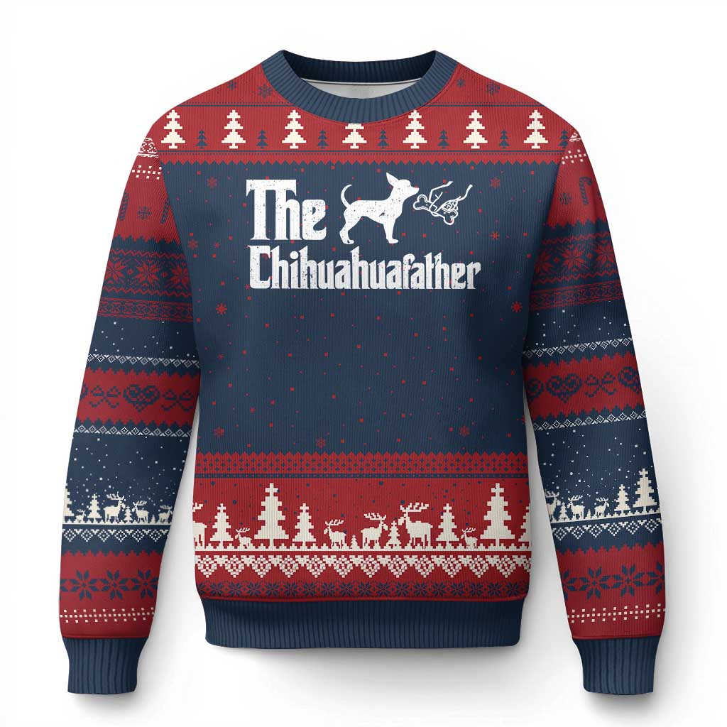 Chihuahua Dad Ugly Christmas Sweater Fathers Day Gifts For Dog Lovers