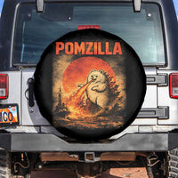Pomzilla Dog Japanese Art Spare Tire Cover Retro Vintage Dog Lover Pomeranian Pom Monster Kaiju