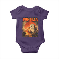 Pomzilla Dog Japanese Art Baby Onesie Retro Vintage Dog Lover Pomeranian Pom Monster Kaiju