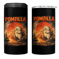 Pomzilla Dog Japanese Art 4 in 1 Can Cooler Tumbler Retro Vintage Dog Lover Pomeranian Pom Monster Kaiju