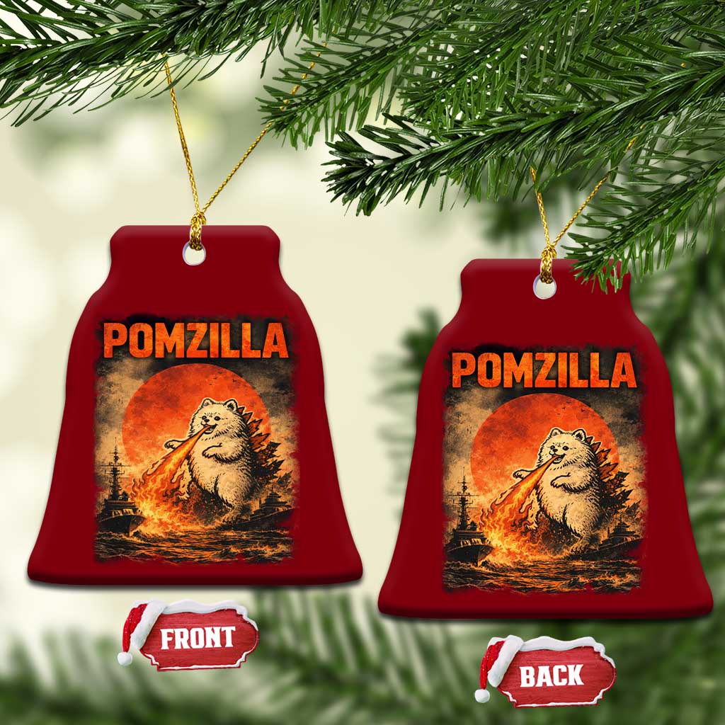 Pomzilla Dog Japanese Art Ceramic Ornament Retro Vintage Dog Lover Pomeranian Pom Monster Kaiju