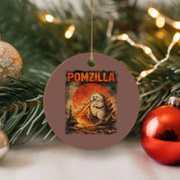 Pomzilla Dog Japanese Art Ceramic Ornament Retro Vintage Dog Lover Pomeranian Pom Monster Kaiju