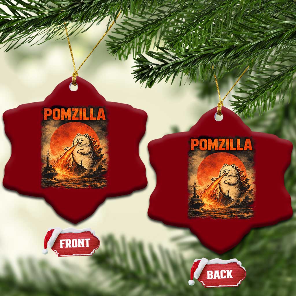 Pomzilla Dog Japanese Art Ceramic Ornament Retro Vintage Dog Lover Pomeranian Pom Monster Kaiju