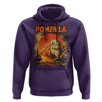 Pomzilla Dog Japanese Art Hoodie Retro Vintage Dog Lover Pomeranian Pom Monster Kaiju