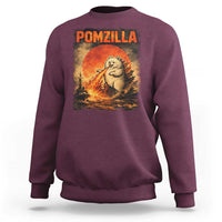 Pomzilla Dog Japanese Art Sweatshirt Retro Vintage Dog Lover Pomeranian Pom Monster Kaiju