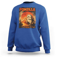 Pomzilla Dog Japanese Art Sweatshirt Retro Vintage Dog Lover Pomeranian Pom Monster Kaiju