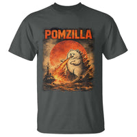 Pomzilla Dog Japanese Art T Shirt Retro Vintage Dog Lover Pomeranian Pom Monster Kaiju