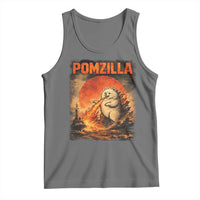 Pomzilla Dog Japanese Art Tank Top Retro Vintage Dog Lover Pomeranian Pom Monster Kaiju