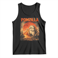 Pomzilla Dog Japanese Art Tank Top Retro Vintage Dog Lover Pomeranian Pom Monster Kaiju
