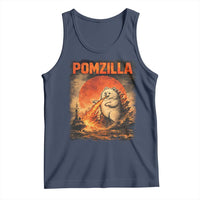 Pomzilla Dog Japanese Art Tank Top Retro Vintage Dog Lover Pomeranian Pom Monster Kaiju