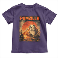 Pomzilla Dog Japanese Art Toddler T Shirt Retro Vintage Dog Lover Pomeranian Pom Monster Kaiju