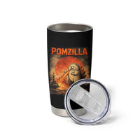 Pomzilla Dog Japanese Art Tumbler Cup Retro Vintage Dog Lover Pomeranian Pom Monster Kaiju